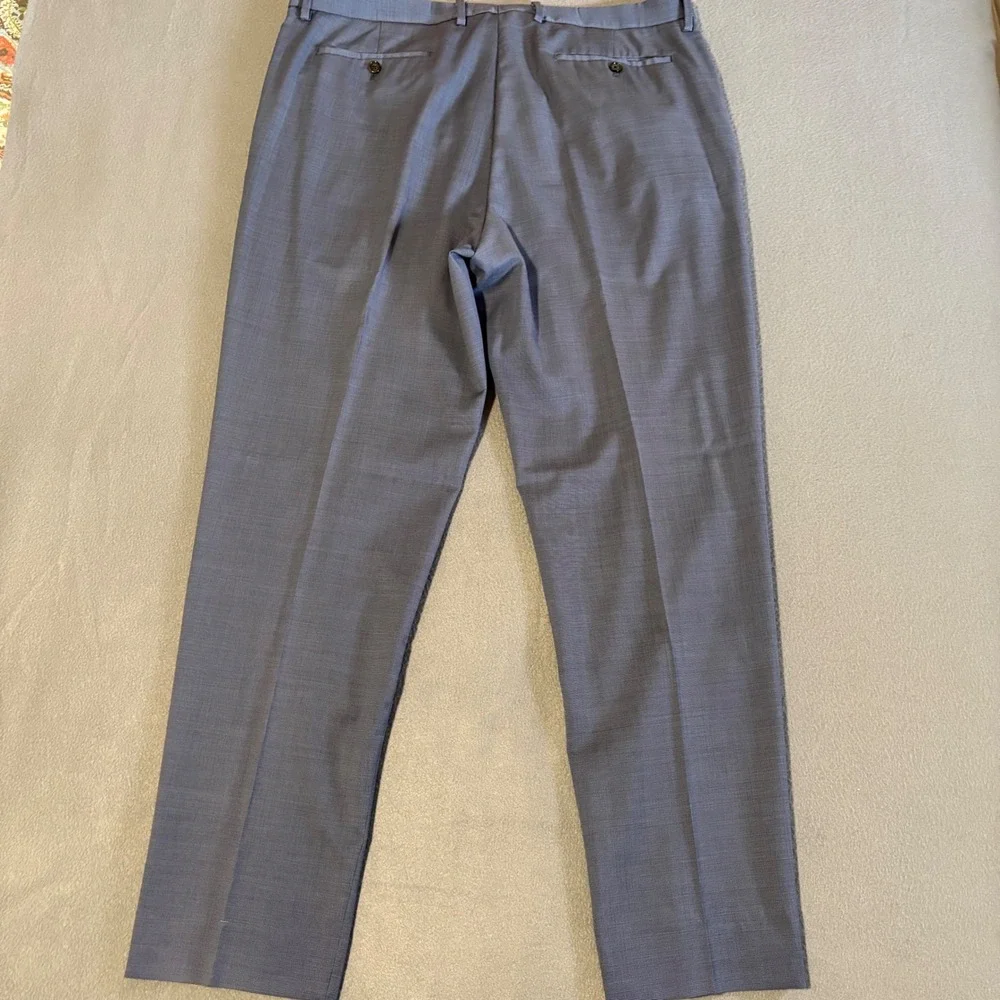 Banana Republic Dress Pants Mens Fits 40x33 Blue Athletic Tapered Marzotto Wool